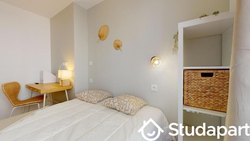 Chambre - 9 m² - 1 pièce