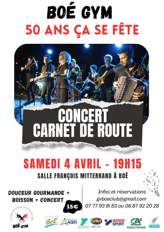 50 ans de Boé Gym ça se fête, avec Carnet de Route