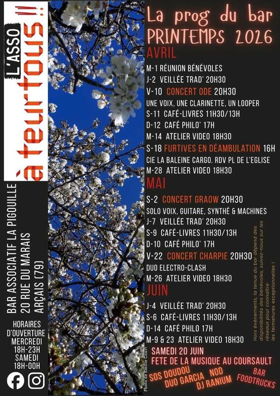 Animations au bar à Teurtous à Arçais