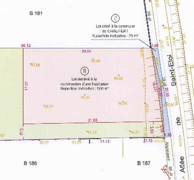 Terrain constructible - 500 m²