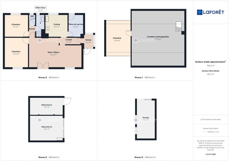 Maison ancienne - 79 m² - 4 pièces