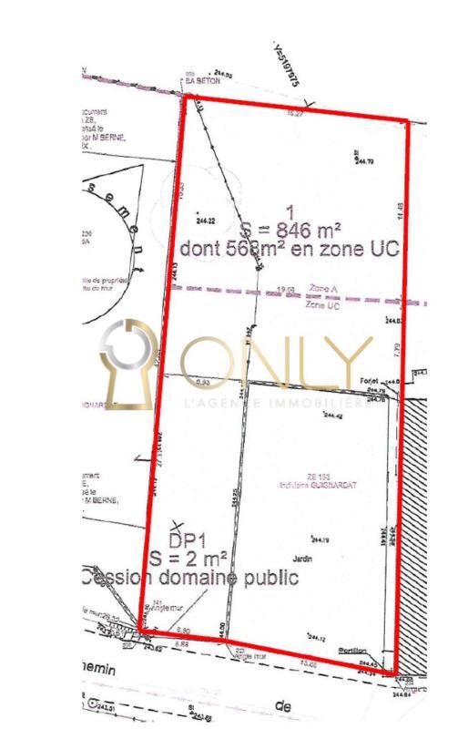 Terrain constructible - 846 m²