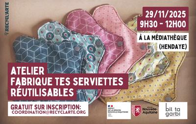 Atelier créatif - Fabrique tes serviettes réutilisables