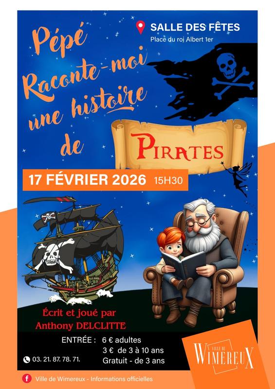 Activités vacances scolaires  - Pépé, raconte-moi une histoire de pirates