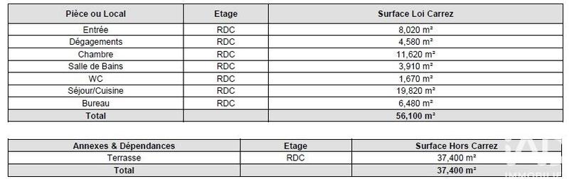 Appartement - 56 m² - 3 pièces