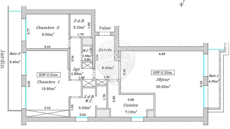 Appartement - 86 m² - 4 pièces