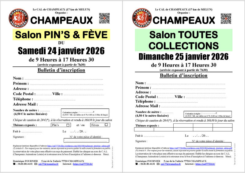 Salon Multi-collections à Champeaux (77) le 25/01/2026