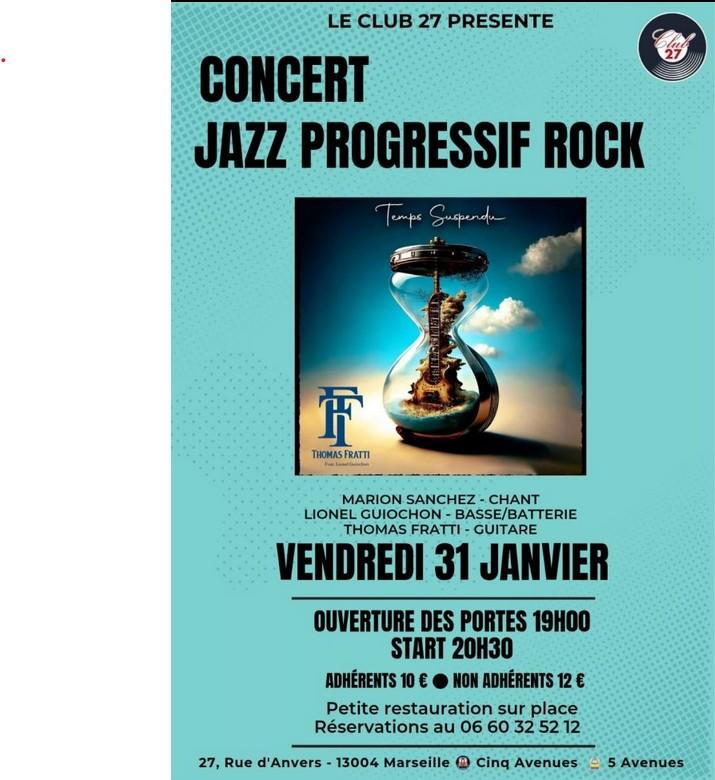 Jazz progressif rock avec le trio Sanchez, Guiochon et Fratti