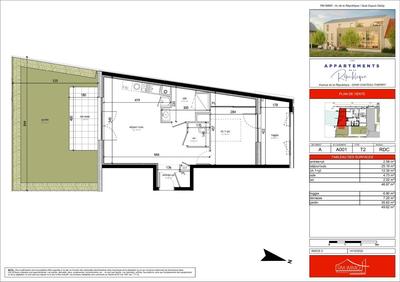 Appartement - 46 m² - 2 pièces