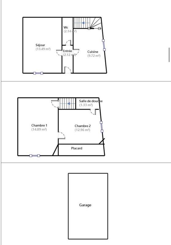 Maison - 56 m² - 3 pièces