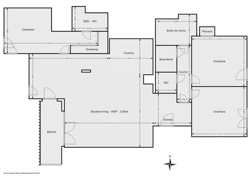 Appartement - 110 m² - 4 pièces
