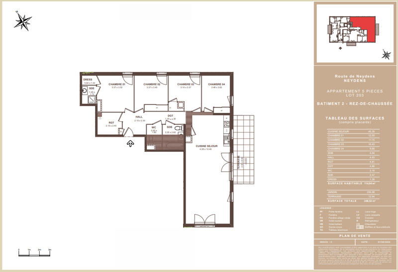 Appartement - 115 m² - 5 pièces