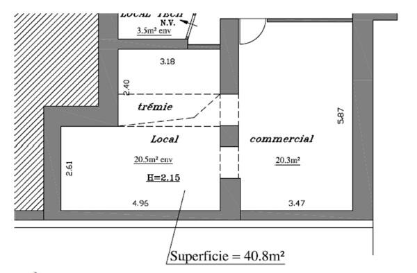 Local commercial - 62 m²