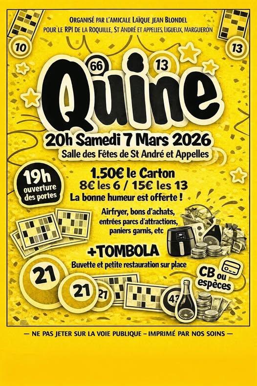 Quine par l'amicale laïque Jean Blondel