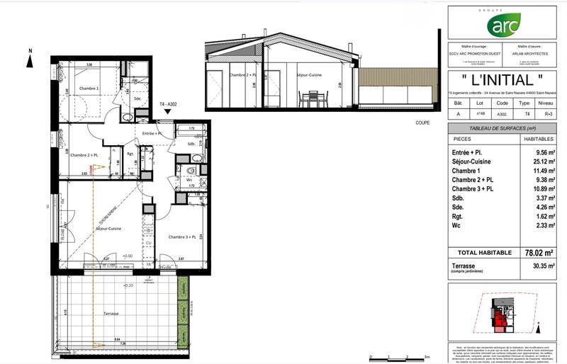 Appartement - 78 m² - 4 pièces