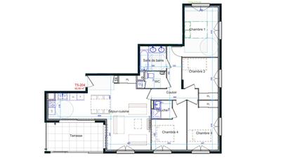 Appartement - 93 m² - 5 pièces