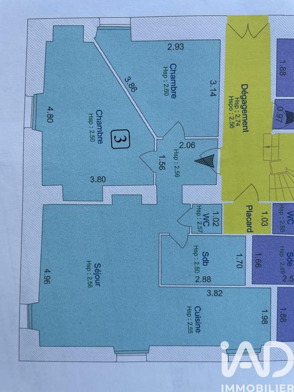 Appartement - 64 m² - 3 pièces