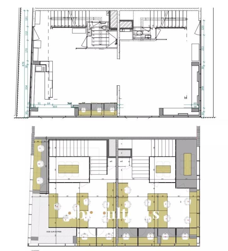 Bureau - 200 m² - 4 pièces