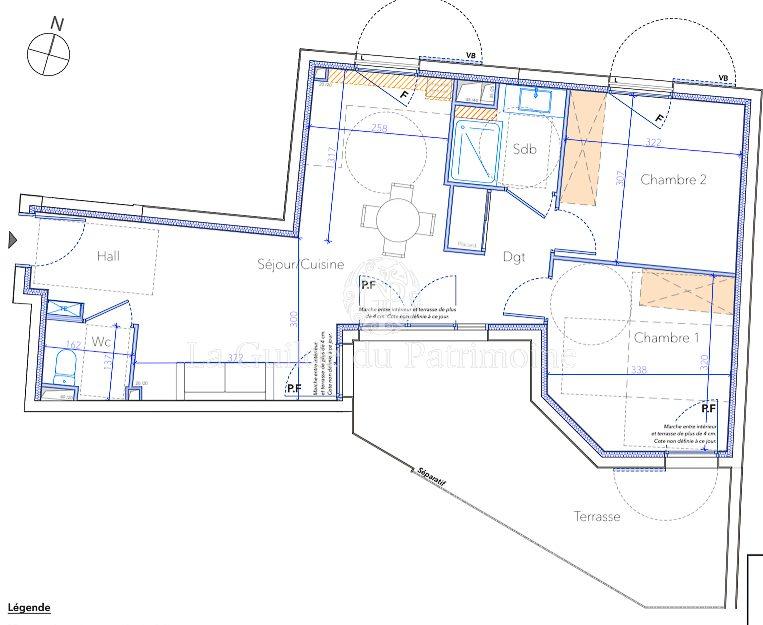 Appartement - 57 m² - 3 pièces