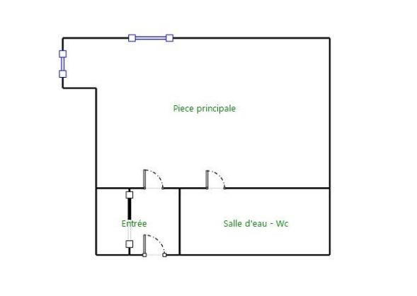 Studio - 18 m² - 1 pièce