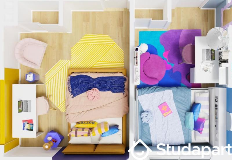 Chambre - 10 m² - 1 pièce