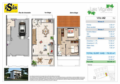 Maison - 78 m² - 3 pièces