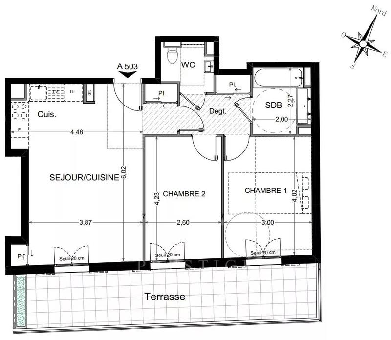 Appartement - 60 m² - 4 pièces