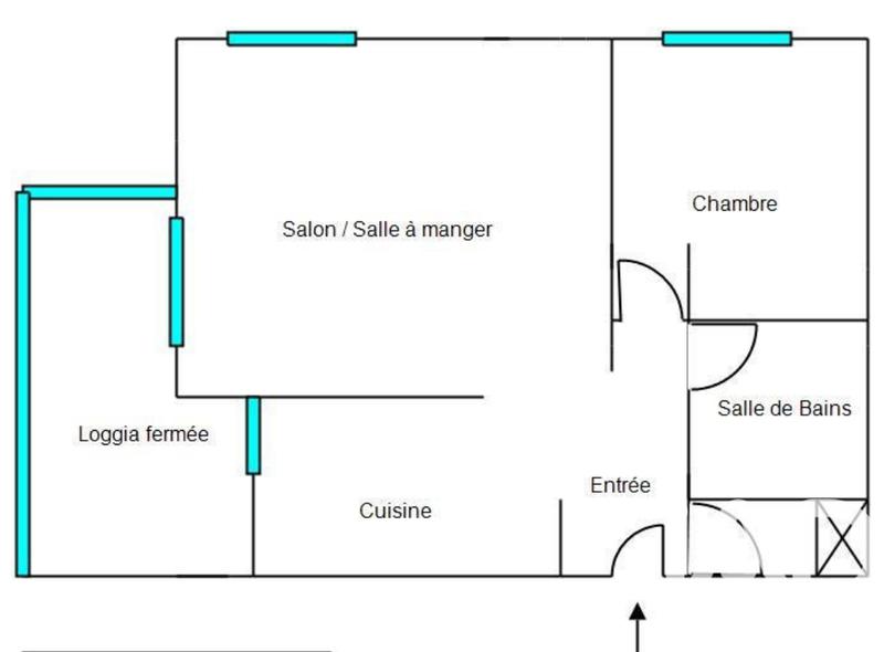 Appartement - 46 m² - 2 pièces