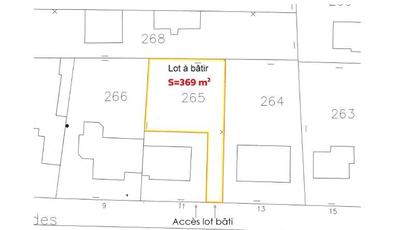 Terrain constructible - 369 m²