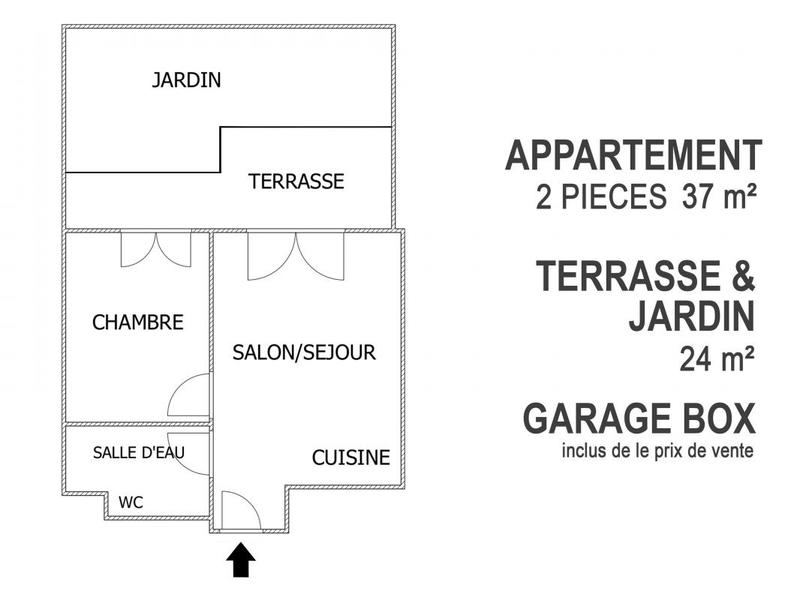Appartement - 37 m² - 2 pièces