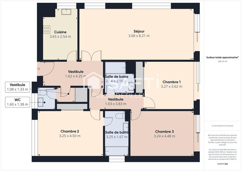 Appartement - 109 m² - 5 pièces