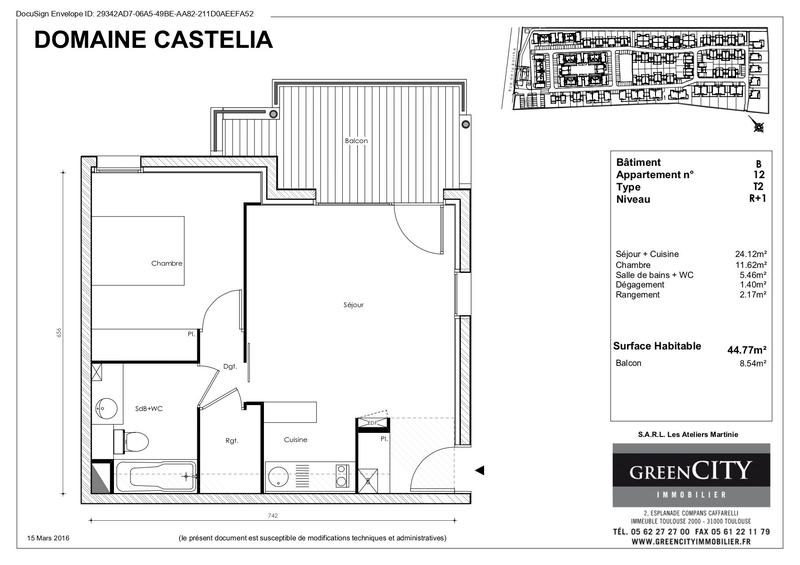 Appartement - 45 m² - 2 pièces