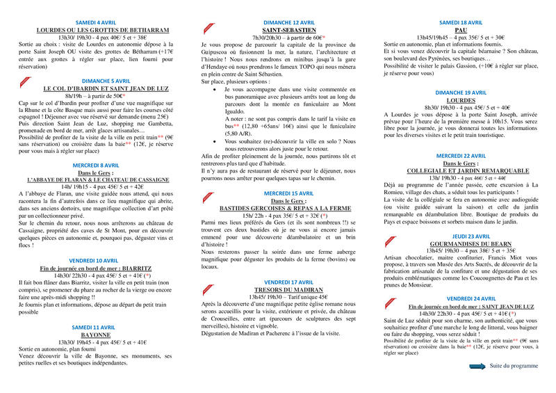 Excursions avec Mochila