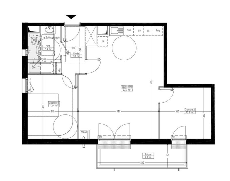 Appartement - 66 m² - 3 pièces