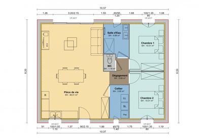 Maison - 70 m² - 4 pièces