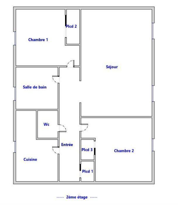 Appartement - 53 m² - 3 pièces