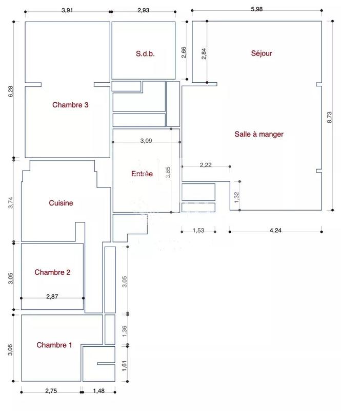 Appartement - 144 m² - 4 pièces