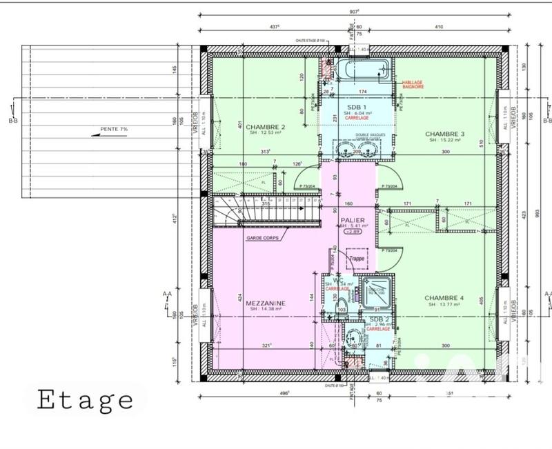 Maison - 145 m² - 7 pièces