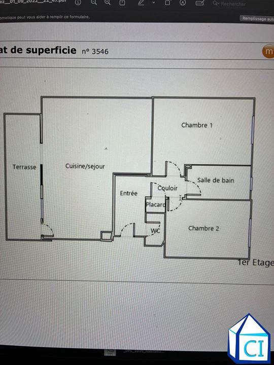 Appartement - 55 m² - 3 pièces