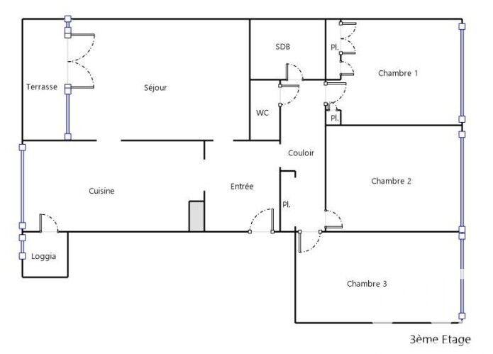 Appartement - 82 m² - 4 pièces