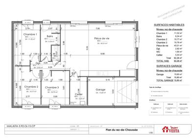 Maison - 92 m² - 5 pièces