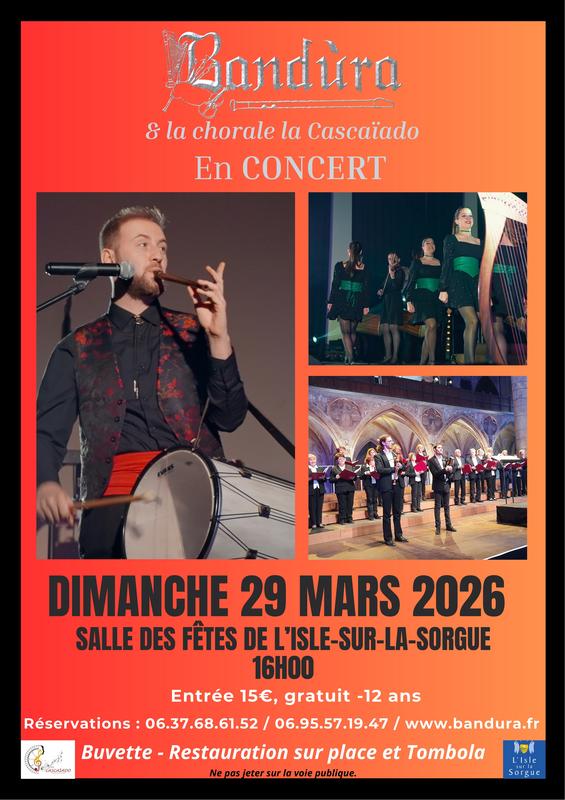 Chorale la Cascaïado en concert avec le groupe Bandùra