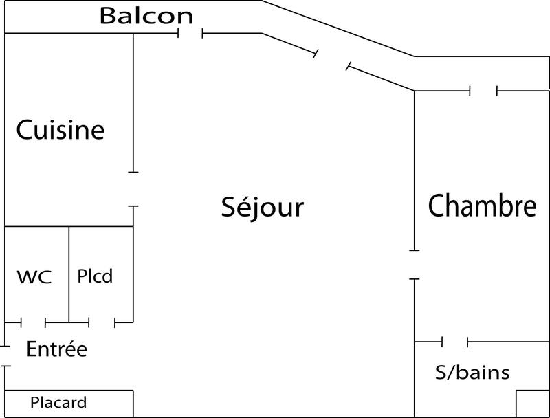 Appartement - 44 m² - 2 pièces