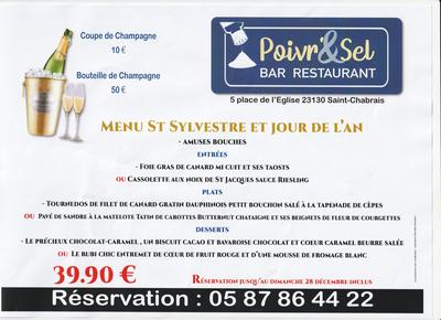 Menu St Sylvestre et jour de l'an : Poivr&amp;Sel