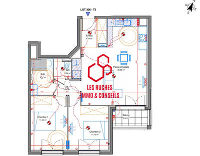Appartement - 66 m² - 3 pièces