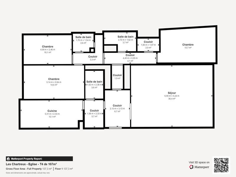 Appartement - 107 m² - 4 pièces