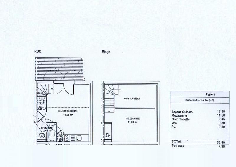 Duplex - 32 m² - 2 pièces
