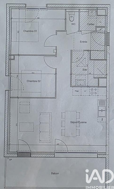 Appartement - 65 m² - 3 pièces