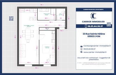 Appartement - 52 m² - 2 pièces