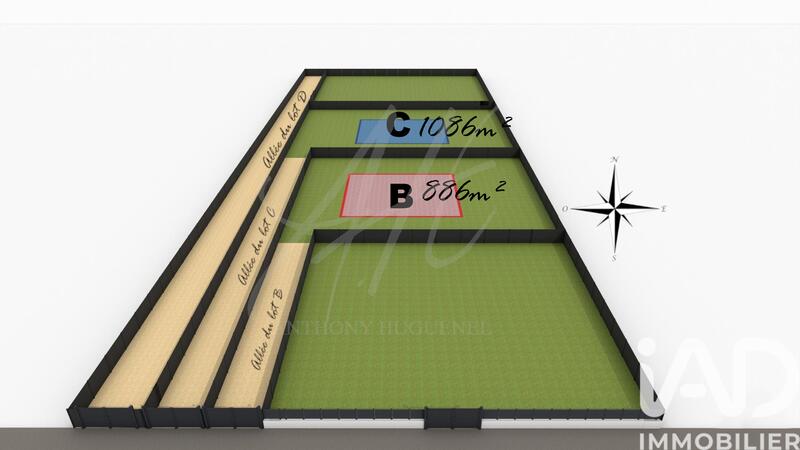 Terrain - 1 086 m²